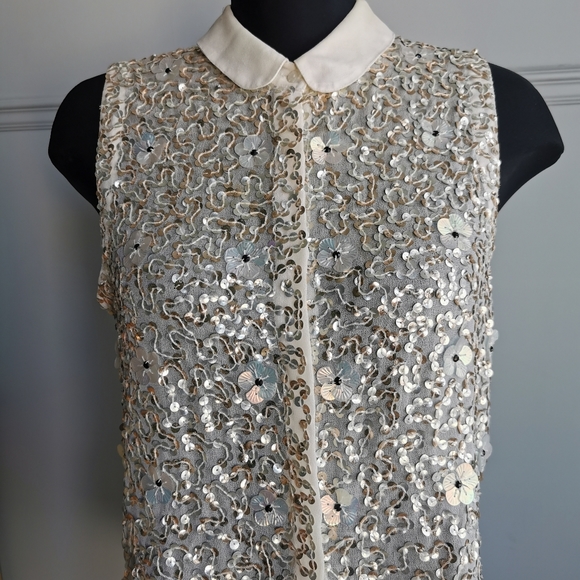 TOPSHOP White Embellished Blouse - Picture 4 of 4